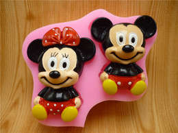Mickey 7.5x 7cm  and Minnie 7.5x7cm large silicone mould