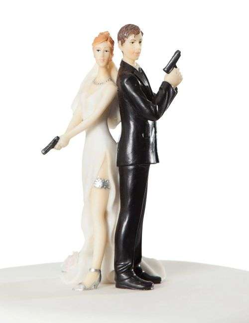Wedding  bride and groom cake topper