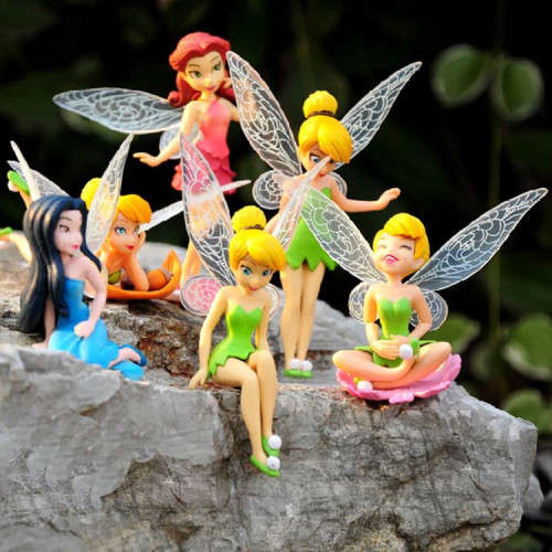 Tinkerbel fairies figurine set , perfect to use as cake toppers, 9cm, no packaging
