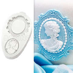 Cameo Frame silicone fondant mould, frame 5.7x4cm