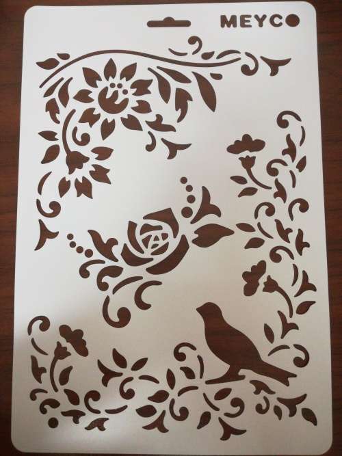 A4 Flower Bird cake stencils, A