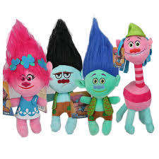 Troll Plush Toys, 4 per set, 35cm