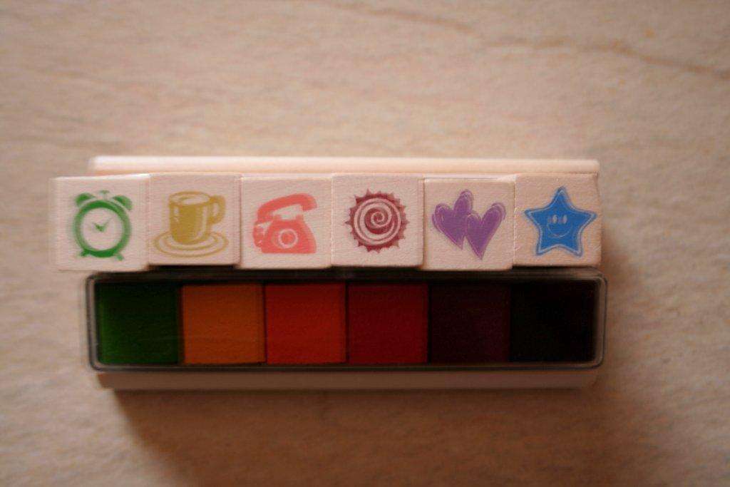 6 Stamps, 6 Ink pads