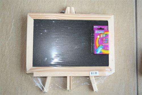 Small Black board easel with free packet of chalk
