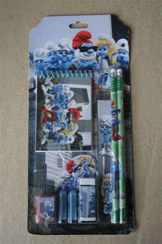 Smurf stationery set