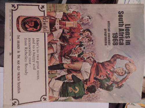 Lions in South Africa - Official Souvenir Programme 1968