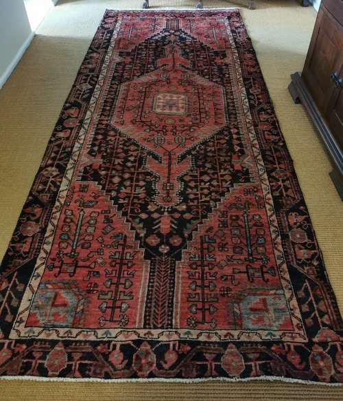 A Persian Hand Knotted Hamadan Runner