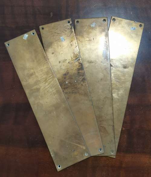 Vintage Brass door push plates