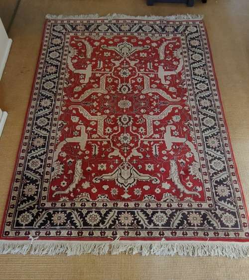 Beautiful bright hand knotted Persian carpet