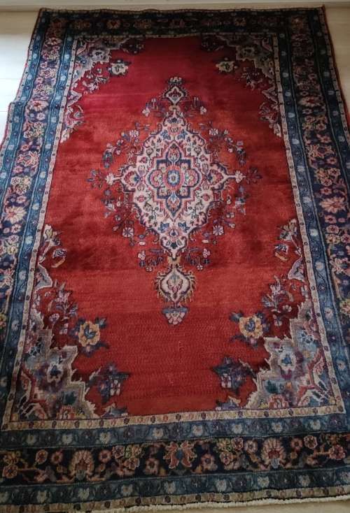Vibrant Persian Hand Knotted Golpayegan Rug