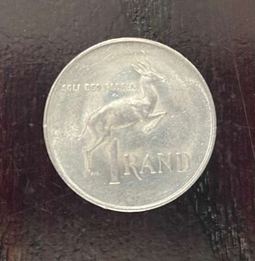 1966 South Africa (RSA) R1.00 coin - Afrikaans `Suid-Afrika` Circulated, 16 Grams (RSA1)