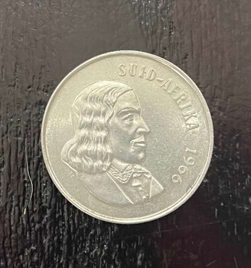 1966 South Africa (RSA) R1.00 coin - Afrikaans `Suid-Afrika` Circulated, 15 Grams (RSA2)