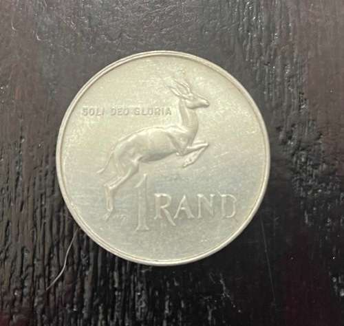 1966 South Africa (RSA) R1.00 coin - Afrikaans `Suid-Afrika` Circulated, 15 Grams (RSA2)