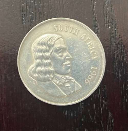 1966 South Africa (RSA) R1.00 coin - `English` Circulated, 15 Grams (RSA4)
