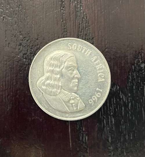 1966 South Africa (RSA) R1.00 coin (1 Rand)  - `English` Circulated, 16 Grams (RSA7)