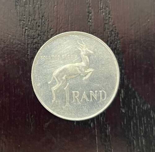 1966 South Africa (RSA) R1.00 coin (1 Rand)  - `English` Circulated, 16 Grams (RSA7)
