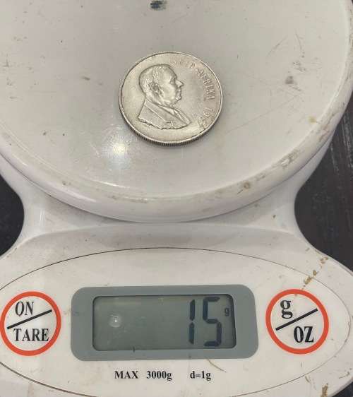 1967 South Africa (RSA) R1.00 coin - Afrikaans `Suid-Africa`` Circulated, 15 Grams (RSA9)