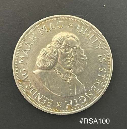 1961 South Africa (RSA) R0.50 coin (fifty cent) -  Circulated, 28 Grams (RSA100)