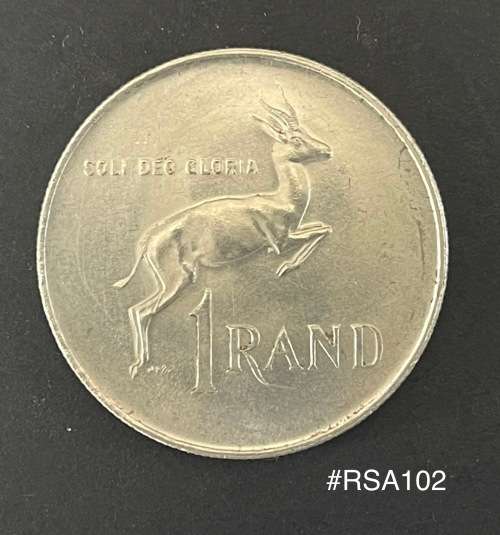 1966 South Africa (RSA) R1.00 coin - Afrikaans  `Suid-Afrika` Circulated, 14 Grams (RSA102)
