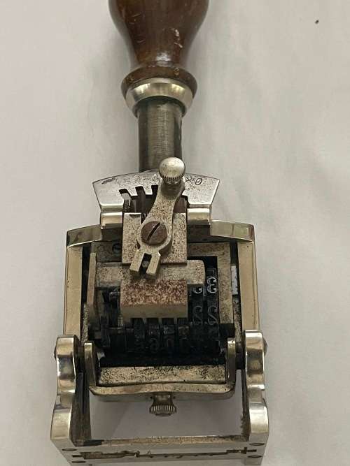 `Spicers Forward` Vintage Number stamp in original Box (Box Damaged)