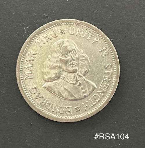 1964 Republic of South Africa - 10c. (10 Cent) Silver coin - Circulated, 6 Grams (RSA104)