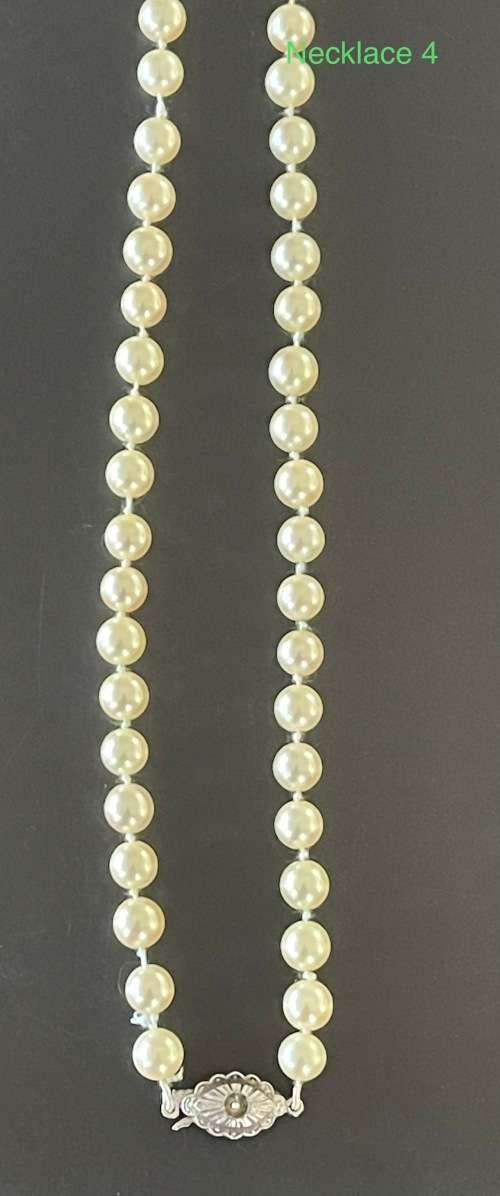 VINTAGE CULTURED 59 PEARL NECKLACE 480MM LONG WITH SILVER CLASP (106.10ct) + VALUATION @R14 900.00