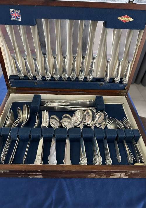 T.H. MARTHINSEN (NORWAY) 57 PIECE `VIDAR` PATTERN EPNS CUTLERY SET - CIRCA 1960`S
