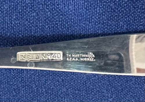 T.H. MARTHINSEN (NORWAY) 57 PIECE `VIDAR` PATTERN EPNS CUTLERY SET - CIRCA 1960`S