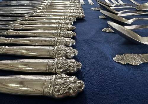 T.H. MARTHINSEN (NORWAY) 57 PIECE `VIDAR` PATTERN EPNS CUTLERY SET - CIRCA 1960`S