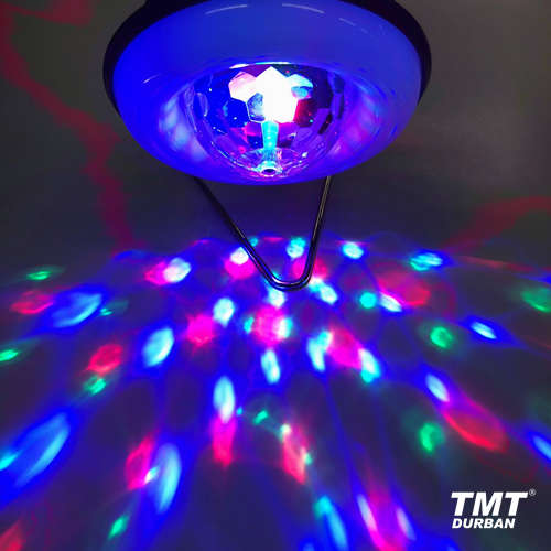 Solar Charging 2in1 Camping Light & Mini RGB Party Light | Black or Silver