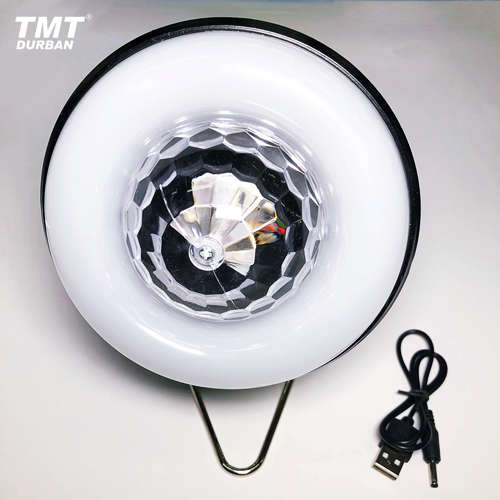 Solar Charging 2in1 Camping Light & Mini RGB Party Light | Black or Silver