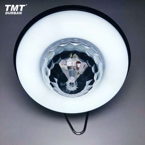 Solar Charging 2in1 Camping Light & Mini RGB Party Light | Black or Silver