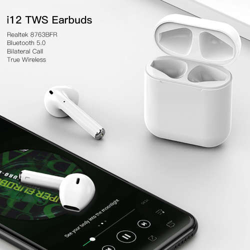 I12 TWS Wireless Earphone Bluetooth 5.0 Touch Earbuds