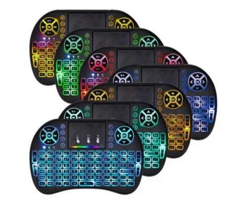 Mini Wireless Keyboard LED Backlit Air Mouse For Smart TV Google Android TV Box 7 Colour