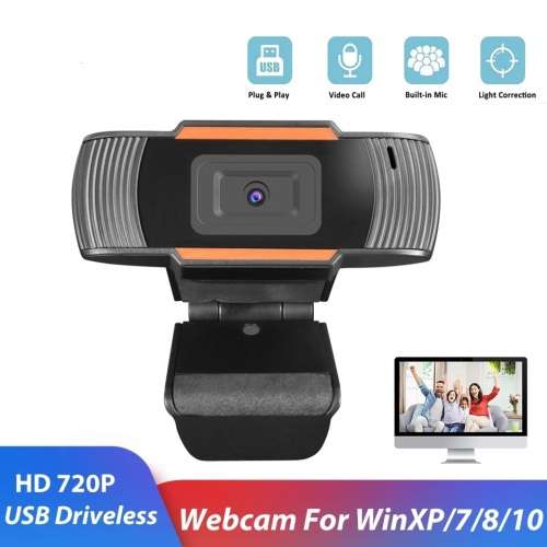HD 720P Webcam Desktop Laptop USB Driveless Web Camera With Built-in Microphone