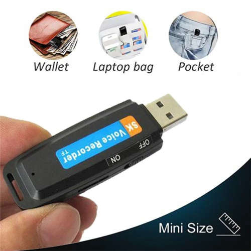 Digital Audio Voice Recorder USB Flash Drive with Micro SD Card Slot