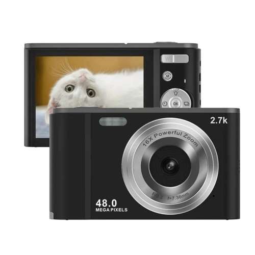 T6 Portable Digital Camera 48MP 2.7K 2.88-inch IPS Screen 16X Zoom