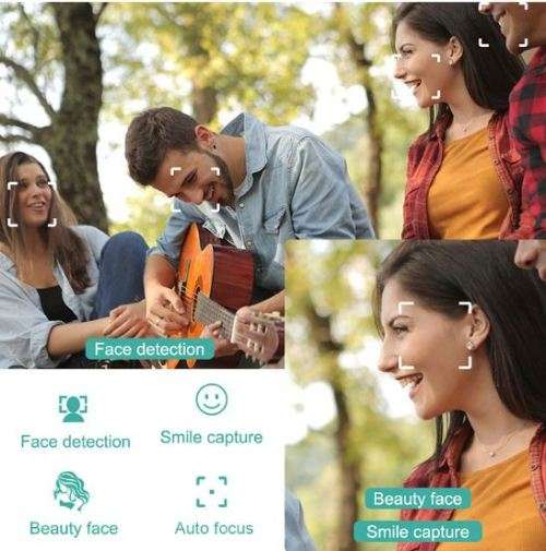 T6 Portable Digital Camera 48MP 2.7K 2.88-inch IPS Screen 16X Zoom