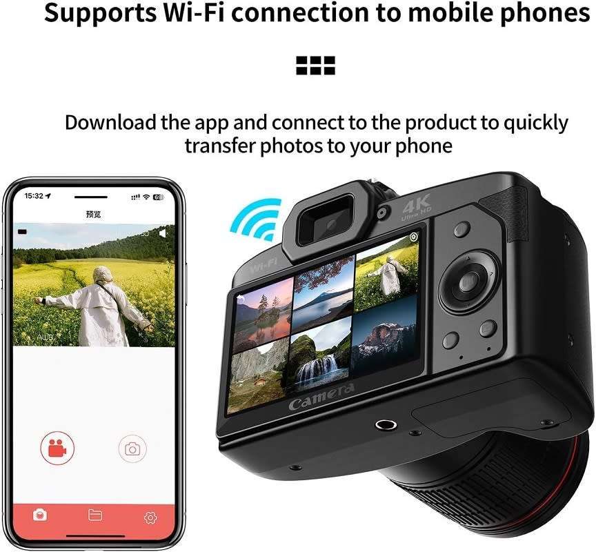 D5 Wifi SLR Camera 4 Piece Set