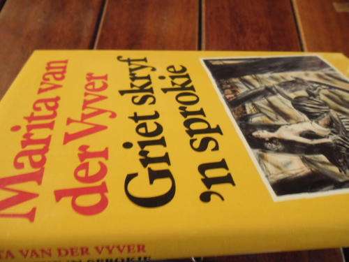 MARITA VAN DER VYVER - GRIET SKRYF 'N SPROKIE -  1992 ED  HARDEBAND ED MET STOFOMSLAG