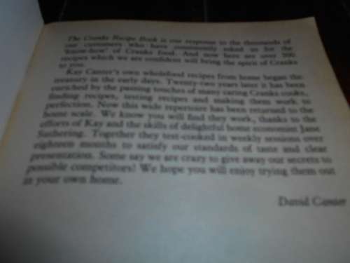 David Canter  , Kay Canter, Daphne Swann -The Cranks Recipe Book Paperback ¿ Grafton Books 1985
