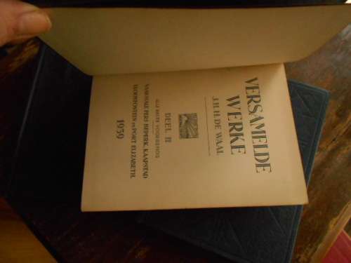 JJ DE WAAL - (1939)  VERSAMELDE WERKE - 6 BOEKE (DEEL  I,  II, III, V, VI en VIII - NAS. PERS.