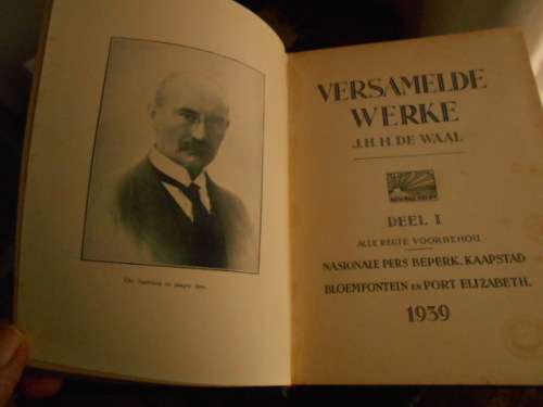 JJ DE WAAL - (1939)  VERSAMELDE WERKE - 6 BOEKE (DEEL  I,  II, III, V, VI en VIII - NAS. PERS.