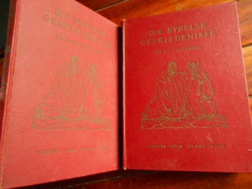 WG VAN DER HULST - DIE BYBELSE GESKIEDENISSE - DEEL I & II  NUWE & OU TESTAMENT BOEKE  -  1954 CNA