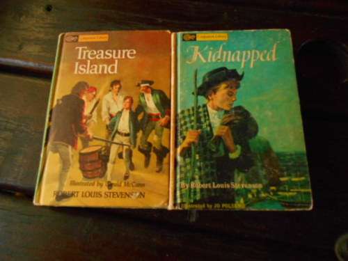 TWO BOOKS -  1960's COMPANION LIBRARY  Gulliver's travels/Treasure Island & Tom Sawyer/Kidnapped