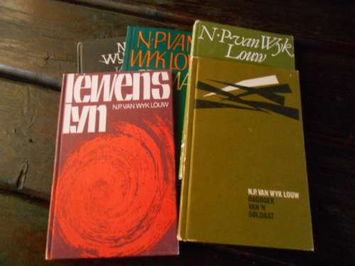NP VAN WYK LOUW - .VYF DRAMABOEKIES  LEWENSLYN , DAGBOEK SOLDAAT, 3 HOORSPELE,GERMANICUS, KRUGER PAD