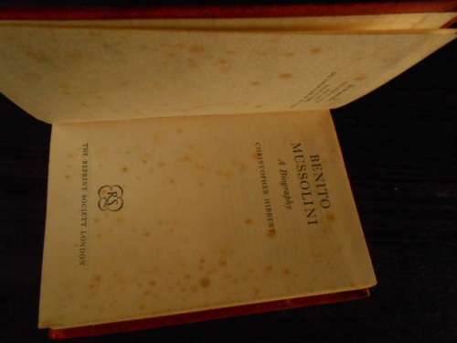CHRISTOPHER HIBBERT - BENITO MUSSOLINI - A BIOGRAPHY - REPRINT SOCIETY 1963