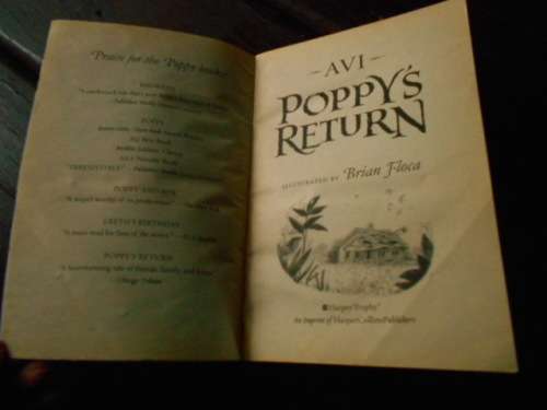 AVI - POPPY`S RETURN - BOOK 5 - ILLUS BRIAN FLOCA -NEWBERRY POPPY STORIES SOFTBACK