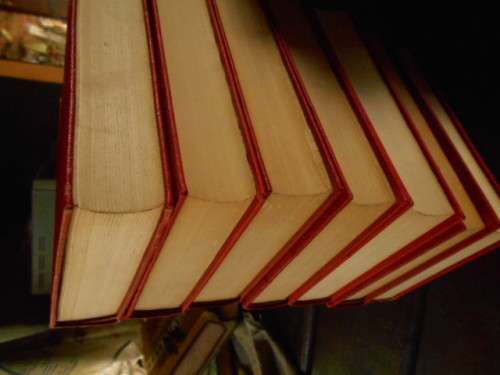 CJ  LANGENHOVEN  -  SES VERSAMELDE WERKE - VOL 1, IV, VI, VIII,  X,  XV1 NASIONALE BOEKHANDEL