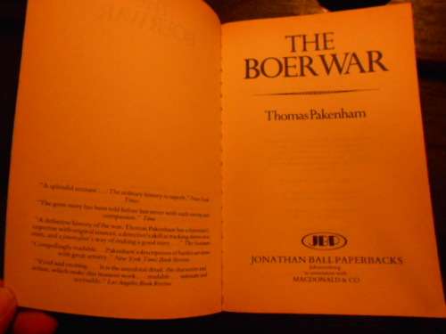 Thomas Pakenham -  The Boer War -  Jonathan Ball 1982 illustrated softback